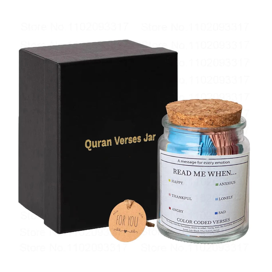 Azan Islamic Quran Verse Jar Colorful Praise Best Wishes Notes for Reading Quran Muslim Gifts